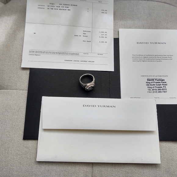 David Yurman Pave and Sage Ice Ring - Picture 2 of 6